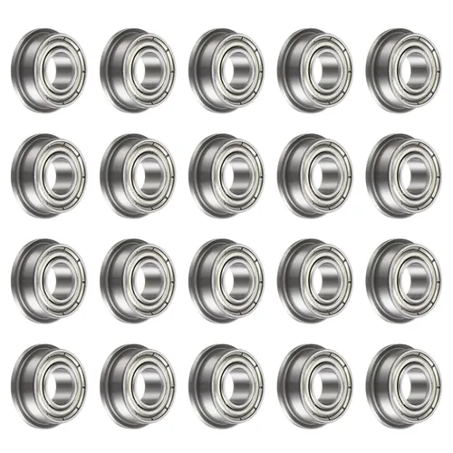 Miniatura 14 de uxcell Rodamiento de bolitas con bridas F683ZZ, 20pcs 0.118x0.276x0.118 in Acero cromado doble blindado ABEC1 cojinetes de brida