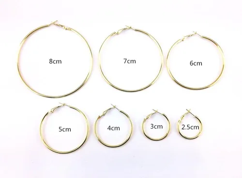 Miniatura 2 de Honbay Juego de 7 pares de aros para mujer (dorado)
