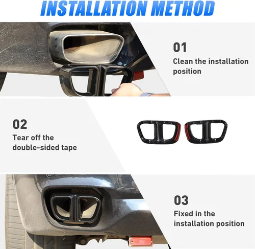 Miniatura 7 de Accesorios exteriores de aleación de aluminio, silenciador de escape, cubierta para BMW X5 F15 X6 F16 2014-2019 (adecuado para versión M Sports)