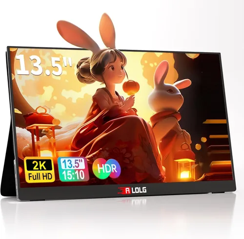 Miniatura 11 de Monitor portátil de 10.5'' para laptop, monitor de pantalla portátil de 2K FHD 60HZ, entradas USB-C y HDMI, panel IPS ultradelgado con HDR