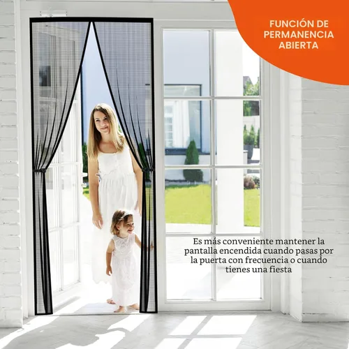 Miniatura 3 de Puerta mosquitera magnética de fibra de vidrio para puertas de 36 x 82 pulgadas, tamaño de la mosquitera: 38" x 83" - Malla mosquitera de fibra