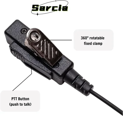 Miniatura 4 de VX-261 Auricular para Motorola Vertex Yaesu Standard VX-230 VX-231 VX-298 VX-350 VX-351 VX-180 EVX-531 2 Way Radio Walkie Talkie Kit de vigilancia