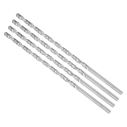 Miniatura 40 de Broca helicoidal extra larga, 0.276 in de diámetro de taladro 9.843 in de longitud total, broca helicoidal de acero de alta velocidad