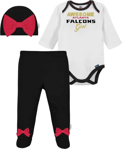 Miniatura 14 de NFL Conjunto de enterizo, pantalón con pies y gorro de 3 piezas para bebé niña Alternativa 2