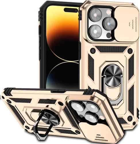 Miniatura 36 de Funda magnética compatible con iPhone 14 Pro de 6.1 pulgadas, funda magnética para iPhone 14 Pro con cubierta de cámara y soporte de grado militar