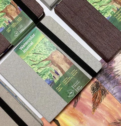 Miniatura 7 de tumuarta Cuaderno de Acuarela, 3.5x5.5”, 140 LB, 300 g/m², Papel de Algodón, Prensado en Frío, 24 Hojas, 48 Páginas, Libros de Bocetos de Papel
