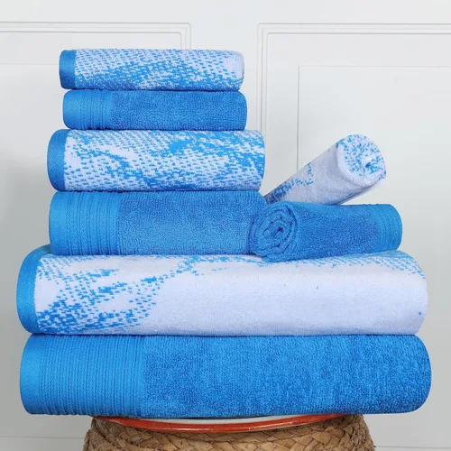 Miniatura 18 de SUPERIOR Juego de 6 toallas de algodón surtido de 6 piezas, incluye 2 toallas de baño, 2 manos, 2 toallas faciales, suaves, absorbentes, accesorios