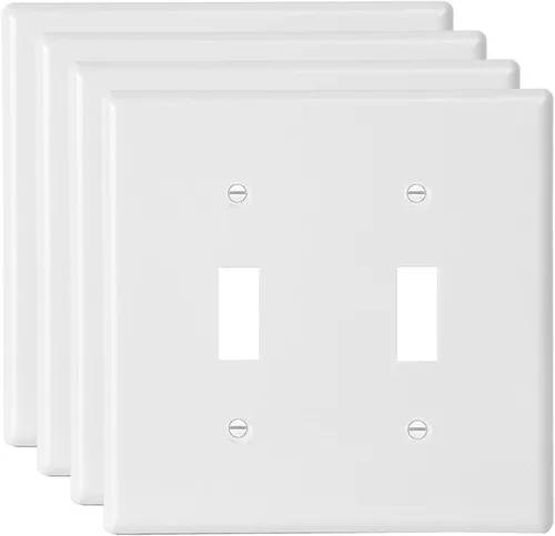 Miniatura 24 de Placa de pared Decora sin tornillos de 4 segmentos, placa frontal eléctrica para interruptor de luz, interruptor inteligente, receptáculo