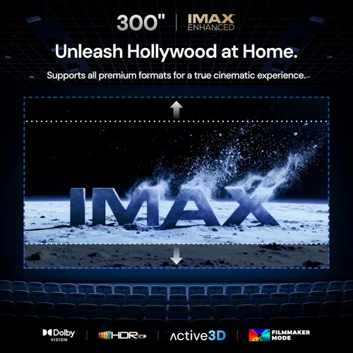 Miniatura 7 de Valerion Proyector láser VisionMaster Max 4K, 3500 lúmenes ISO, anti-RBE, reducción de motas, nivel negro insignia, zoom óptico 0.9–1.5:1, 300