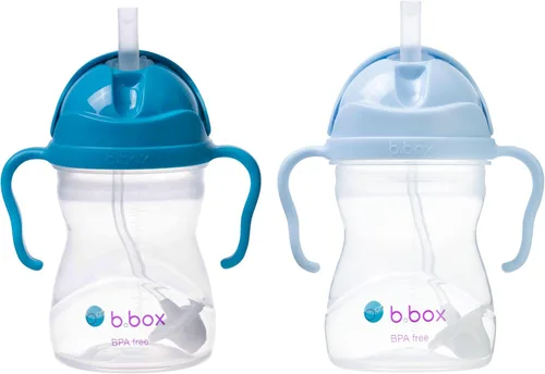 Miniatura 13 de b.box Vaso para sorber con popote pesado. Bebe desde cualquier ángulo, a prueba de fugas, a prueba de derrames, fácil agarre. Sin BPA, apto