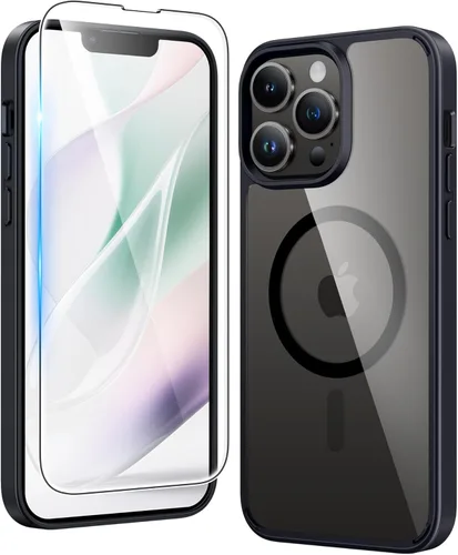 Miniatura 839 de FNTCASE Funda para iPhone 13 Pro-Max: Fundas magnéticas transparentes compatibles con Magsafe Slim anti amarillamiento protección contra caídas