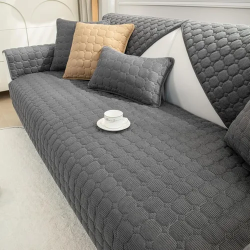 Miniatura 11 de JIAN YA NA Funda para Sofá Seccional, Divertida Funda de Chenilla Difusa para Sofá, Protector de Muebles Antideslizante para Mascotas y Niños, Sofá