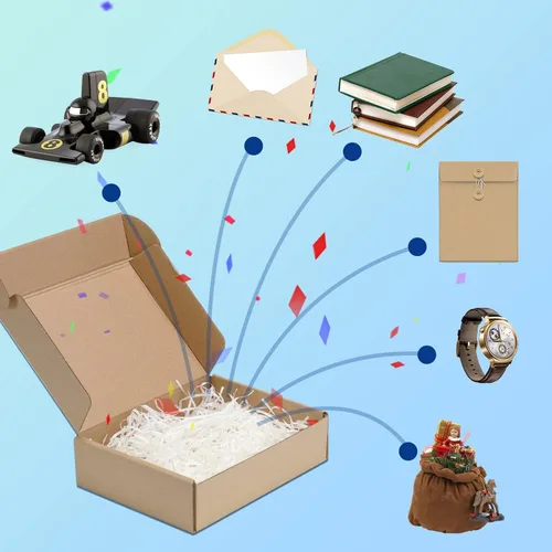 Miniatura 5 de Paquete de 25 cajas de envío, 8 x 4 x 2 pulgadas, caja pequeña de cartón corrugado para envíos de negocios, regalos, decoraciones, papel kraft marrón
