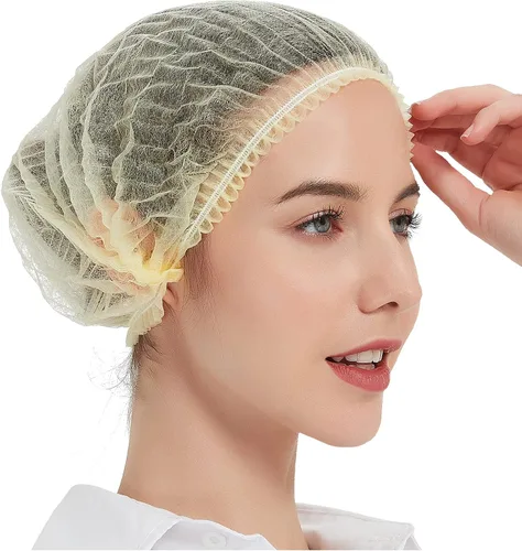 Miniatura 11 de ProtectX Paquete de 100 redes desechables negras para el cabello, cubierta elástica para la cabeza, gorras Bouffant, cubierta de cabeza