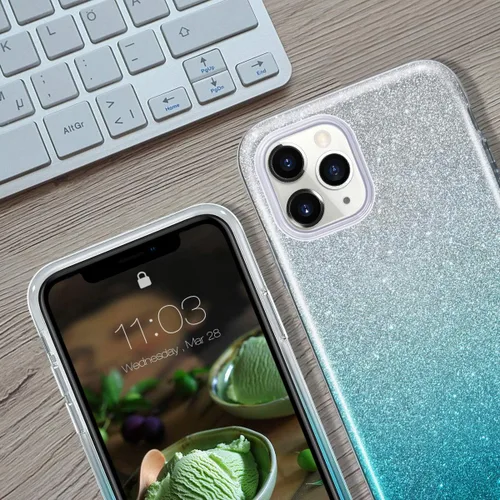 Miniatura 5 de MATEPROX Funda protectora compatible con iPhone 11 Pro Max, bonita funda protectora Bling Sparkle para iPhone 11 Pro Max de 6.5 pulgadas