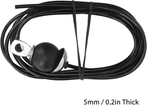 Miniatura 3 de Cable de polea de 0.197 in de grosor, cable de rodamiento de carga de 220.5 libras, cable de repuesto para gimnasio para equipos de ejercicio
