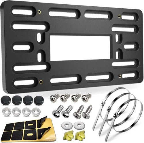 BGGTMO Soporte de Soporte para Placa de Matrícula - Kit de Montaje de Placa de Matrícula Frontal, Adaptador de Montaje de Marco de Placa de