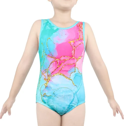 Miniatura 4 de Leotardos de gimnasia para niñas con pantalones cortos brillantes para bailar ballet