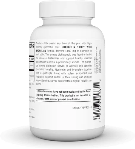 Miniatura 4 de Source Naturlas Quercetina 1000 con bromelina, apoyo respiratorio e inmunológico*, tabletas de 1000 mg, 60