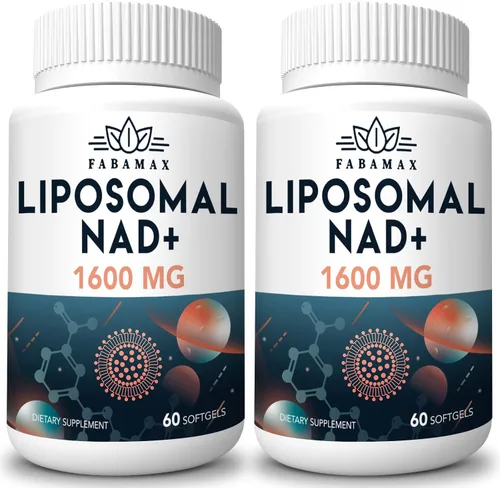 1600 mg Suplemento de NAD Liposomal, 98% Suplemento Puro de NAD+, Absorción Superior, Alternativa a Ribósido de Nicotinamida o NADH para Aumentar el