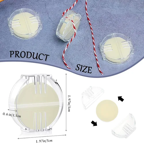 Miniatura 2 de Maitys Acondicionador de hilo de cera de abejas para coser a mano, cera de abejas, acondicionador de hilo dental para acolchar, línea de Estuche