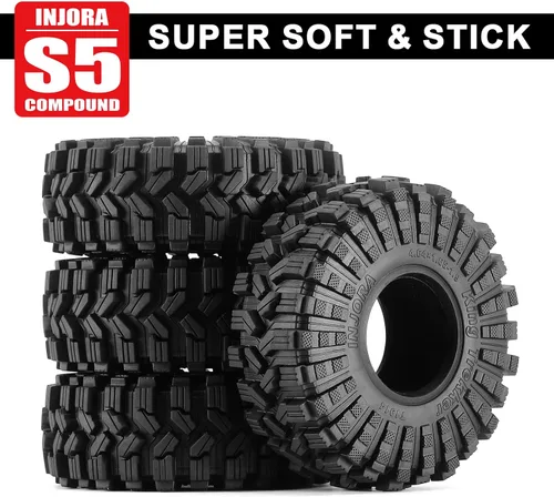 Miniatura 3 de INJORA King Trekker 1.9" S5 Neumáticos Todo Terreno para 1/10 RC Crawler Mejora (118 * 42mm)