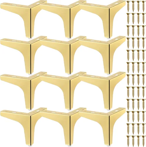 Miniatura 8 de Chumia 12 patas negras para muebles de 4 pulgadas, patas de repuesto de metal para muebles, patas de mesa para gabinete, sofá, aparador, sillas