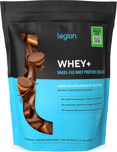 Miniatura 19 de LEGION Whey+ Proteína de Suero Aislado de Vacas Alimentadas con Pasto - Polvo de Proteína de Suero Aislado Bajo en Calorías, Sin OMG, Sin Azúcar