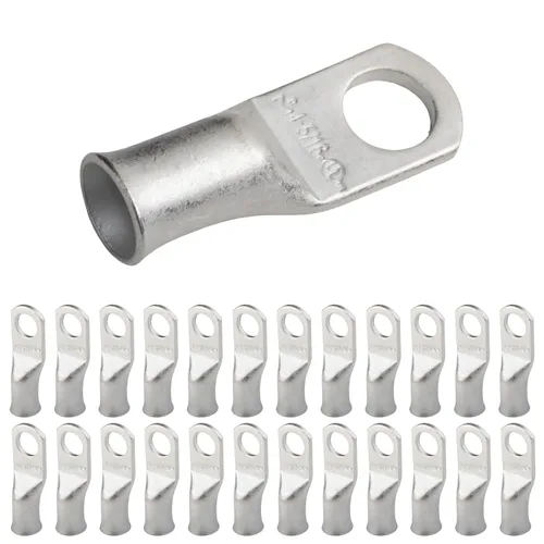 Miniatura 67 de SELTERM 5 piezas terminales de cable de cobre estañado 1/0 AWG perno de 1/2", extremos de cable de batería, terminales de anillo, conectores