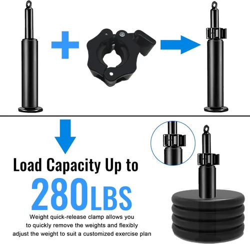 Miniatura 4 de ASIEIT Upgraded Ropeless Battle Rope for Home Gym, Adjustable Weight Battle Ropes for Advanced Fitness Training, Portable Workout Ropes for Negro