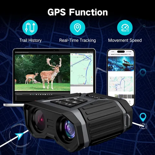 Miniatura 4 de Gafas de visión nocturna, prismáticos de visión nocturna 4K con control de aplicación y GPS, grabación de video y fotos Full HD, prismáticos