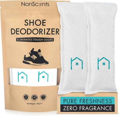 NonScents Desodorizador de zapatos (2 unidades) – Eliminador de olores, ambientador, absorbente de olores, removedor de aroma para zapatos, bolsas