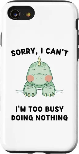 Miniatura 17 de iPhone 16 Sorry, I Can't I'm Too Busy Doing Nothing Sleeping Dinosaur Case