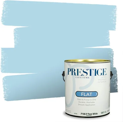 Miniatura 119 de Prestige Paints. - Base y pintura para exteriores en un solo galón, 1 galón. plano, comparable con Sherwin Williams Topsail. SW6799-PCM