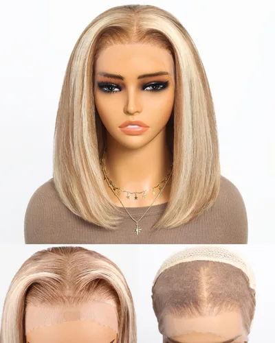 Miniatura 16 de Peluca Balayage Wear and Go sin pegamento, predepilada 12A, densidad del 220%, encaje frontal, peluca de cabello humano 6x5, precortada, pelucas