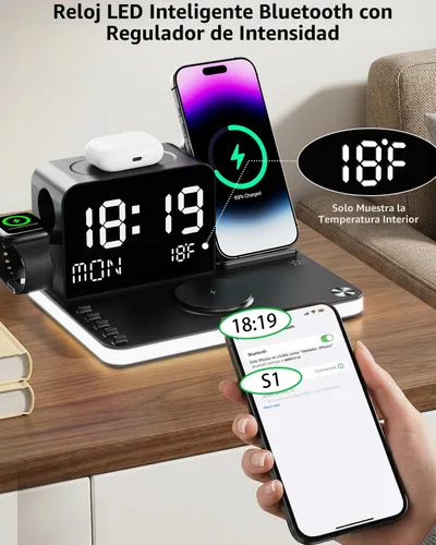 Miniatura 6 de Acer Estación de carga inalámbrica 7 en 1: Soporte de carga para múltiples dispositivos para Apple - iPhone 16 15 14 13 12 Pro Max Apple Watch