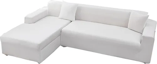 Miniatura 12 de Fundas para sofá modular, 2 piezas, funda de sofá de alta elasticidad en forma de L para 5 y 6 plazas, funda de sofá de tela de elastano