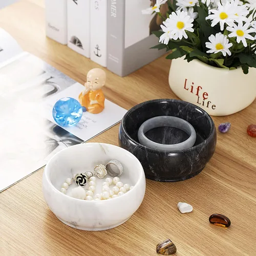 Miniatura 7 de Plato de joyería de mármol - Soporte para anillos