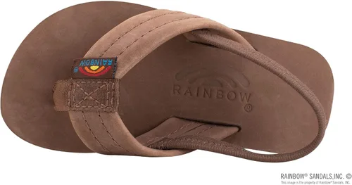 Miniatura 3 de Rainbow Sandals Sandalias de cuero de una sola capa para niños, Arco iris