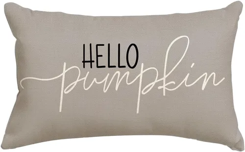 Miniatura 9 de RABUSOFA Fundas de Almohada de Otoño 18x18 Pulgadas, Almohadas Decorativas de Otoño Hello Pumpkin, Funda de Cojín para Exteriores de Acción