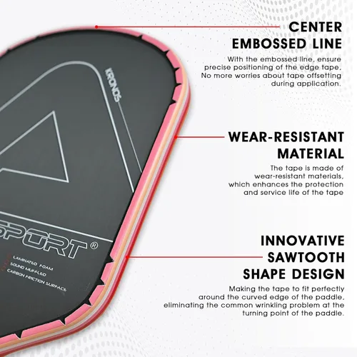 Miniatura 128 de PICKLETECH Cinta de protección de pala de pickleball – Protector de borde de cabeza de paleta – Cinta de protección de borde de raqueta ajuste gris