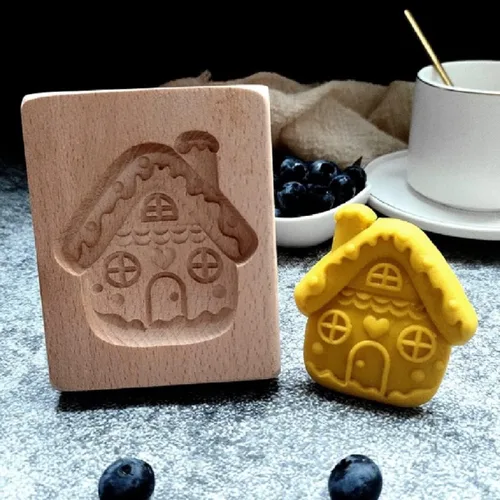 Miniatura 15 de Sello para galletas de búho 2 de madera - Molde tallado y prensa para pan de jengibre y galletas DIY (owl 2)