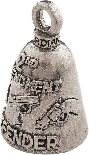 Miniatura 2 de Guardian Bell Campana patriótica de buena suerte con llavero y bolsa de regalo de terciopelo negro Campana de motocicleta Peltre sin plomo