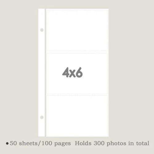 Miniatura 6 de Artmag Álbum de fotos de 4 x 6 pulgadas, 300 fotos, gran capacidad para bodas, familia, cubierta de cuero, álbumes de fotos con capacidad para 300