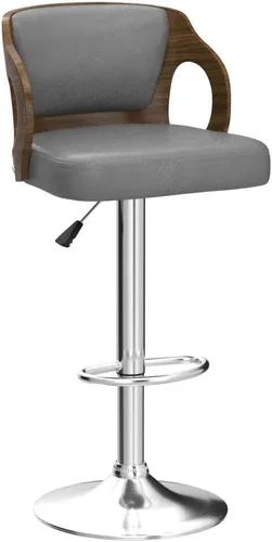 Miniatura 5 de BestOffice Taburete de bar de altura de mostrador Juego de 2 taburetes de bar modernos giratorios de altura ajustable de cuero PU taburetes de bar