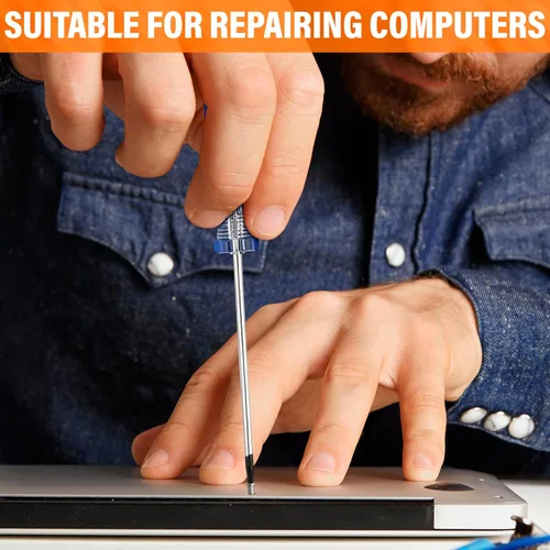 Miniatura 7 de Paquete de 2 destornilladores Torx T8 – Bueno para trabajos de reparación, bricolaje, electrónica y controladores Destornillador Torx T8 de acero