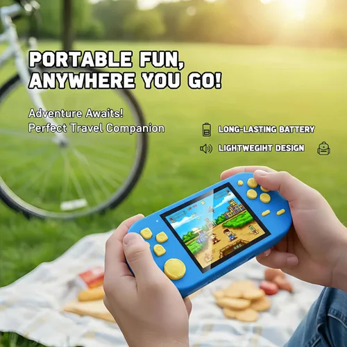 Miniatura 3 de Consola de juegos portátil de 16 bits, pantalla HD de 3 pulgadas, juegos retro 300 en 1, reproductor de videojuegos clásico portátil para niños