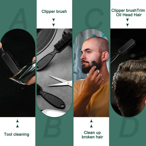 Miniatura 3 de NICEMOVIC Cepillos de limpieza para peluquería, 20 piezas de cerdas de nailon con mango de plástico, suministros de limpieza multifuncionales