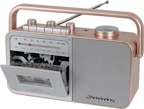 Miniatura 4 de Studebaker SB2130RG Reproductor de cassette portátil con radio AM/FM (oro rosa/plata)
