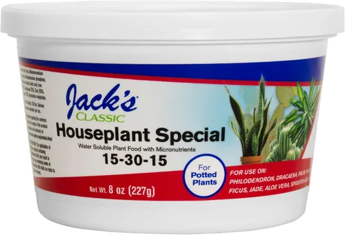 Jack's Classic 15-30-15 Fertilizante Especial para Plantas de Interior Soluble en Agua con Micronutrientes para Reverdecer y Aumentar las Flores en